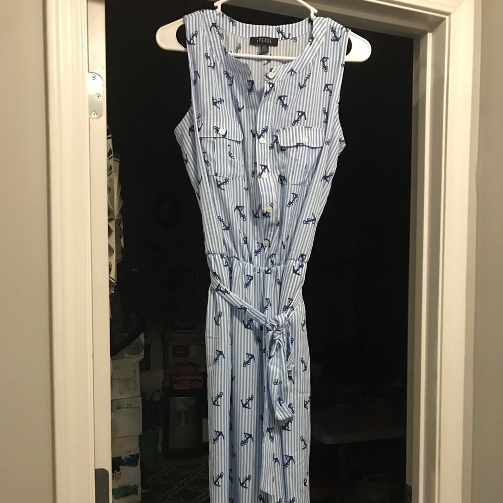 Blue anchor jumpsuit sized 6